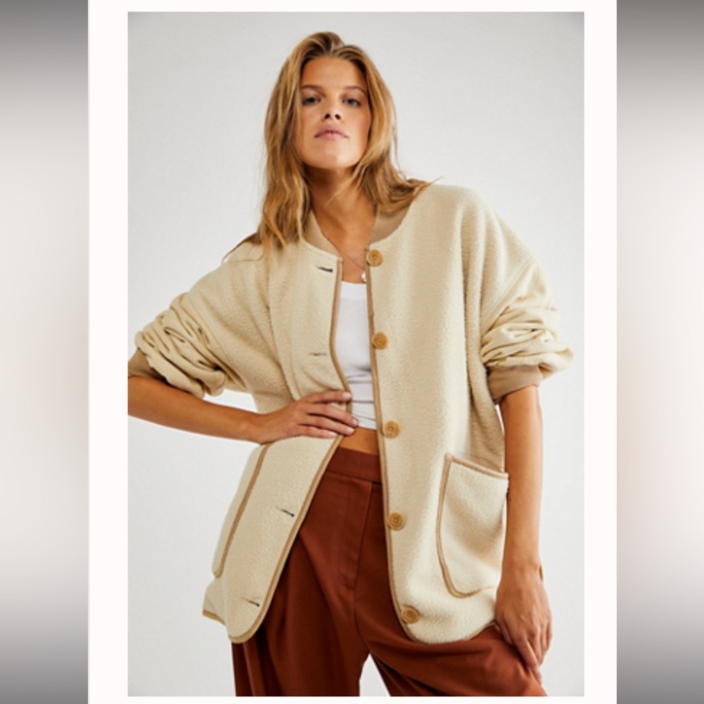 Free People Shearling Long Coat